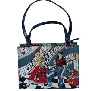 Retro 50s 60s Vintage Sock Hop Bag EUC